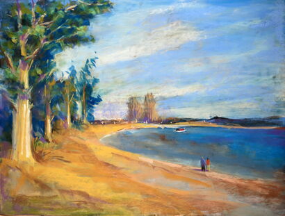 Te Anau seaside - a Paint Artowrk by HUI MIN SHIH