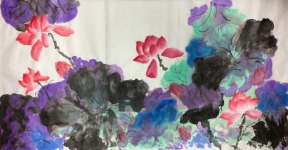 lotus - A Paintings Artwork by Crystal Shi