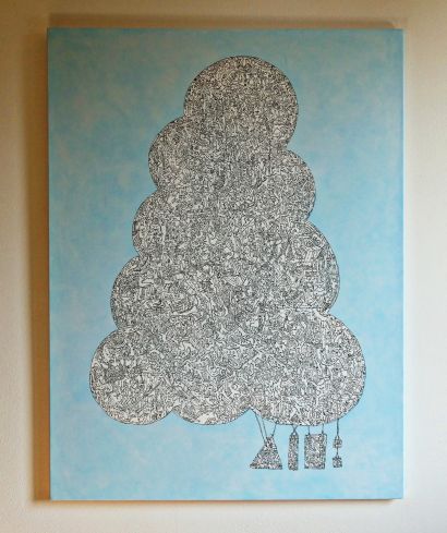 NUBE ∆10: - a Paintings Artwork by Michele  Calearo 