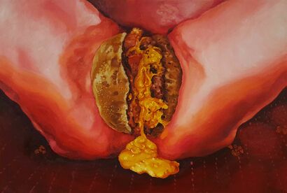 Hamburger - A Paint Artwork by JEONGWON YEO 