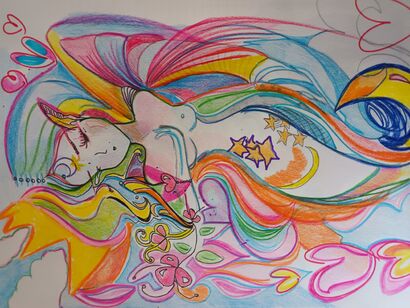 Fairy in rainbow  - a Paint Artowrk by Babsi