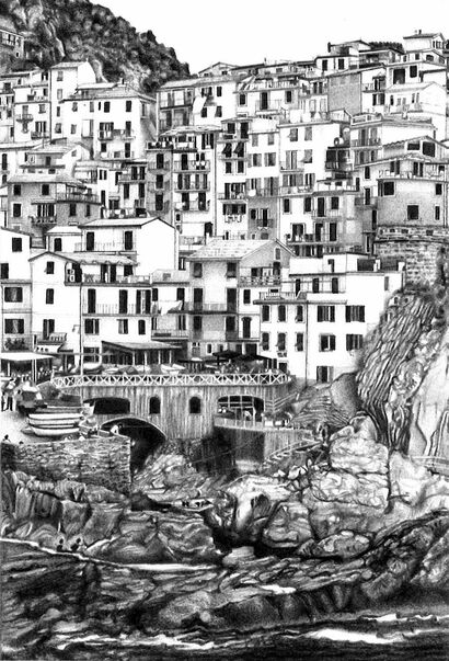 Cinque Terre. - A Paint Artwork by disegniChiarodiLuna