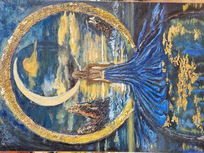 Full moon Mystery - a Paint Artowrk by Vitalina  Novikova Hajisavva