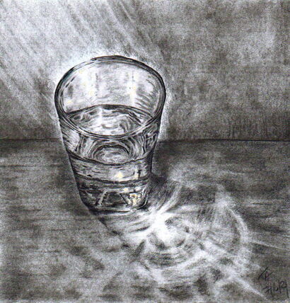 A glass of water - A Paint Artwork by George Anastasiadis