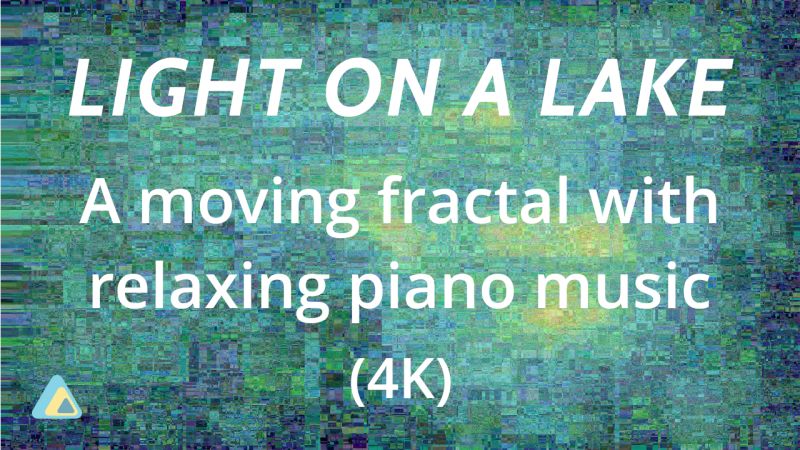 Light on a Lake - a moving fractal with relaxing piano music (4K) - a Digital Graphics and Cartoon by Graeme Boore