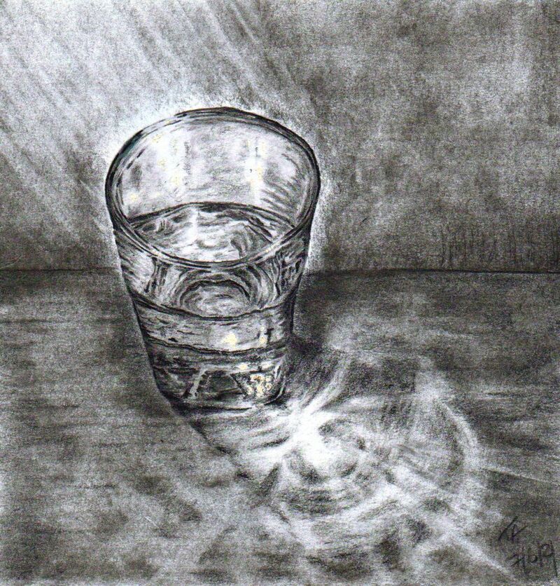 A glass of water - a Paint by George Anastasiadis
