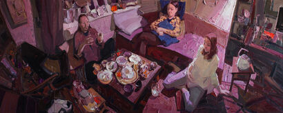 “Purple dialogue” - A Paint Artwork by Sayan Baigaliyev