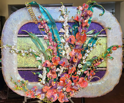 Floral Expression 10-19-24 - a Paint Artowrk by George  Facelo 