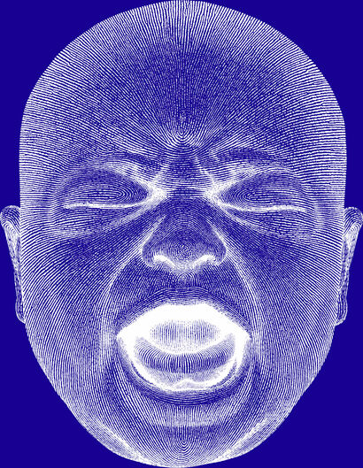 Newborn White on Blue - a Digital Art Artowrk by Yoso