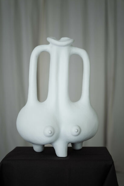 Amphora with Two Nipples - A Sculpture & Installation Artwork by Alejandro Lucadamo