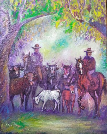 Custodi della Maremma - a Paintings Artwork by Lidia Spadetto 