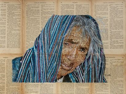 José, 85 years Old “A life in a gaze” - a Paint Artowrk by Sole