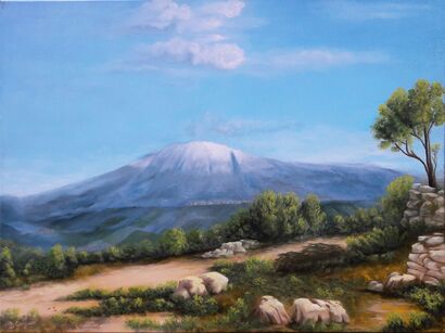 l\'Etna vista dai Nebrodi - a Paint Artowrk by DANIELA GARGANO