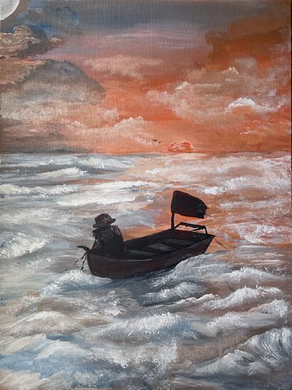 Barca da fantasia.” / “Boat of Fantasy.” - a Paint Artwork by Sara  Monteiro 