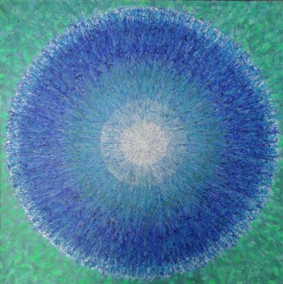 Epicentrum Green Blue - a Paint Artowrk by Picz Jaremi