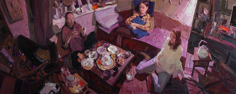 “Purple dialogue” - a Paint by Sayan Baigaliyev