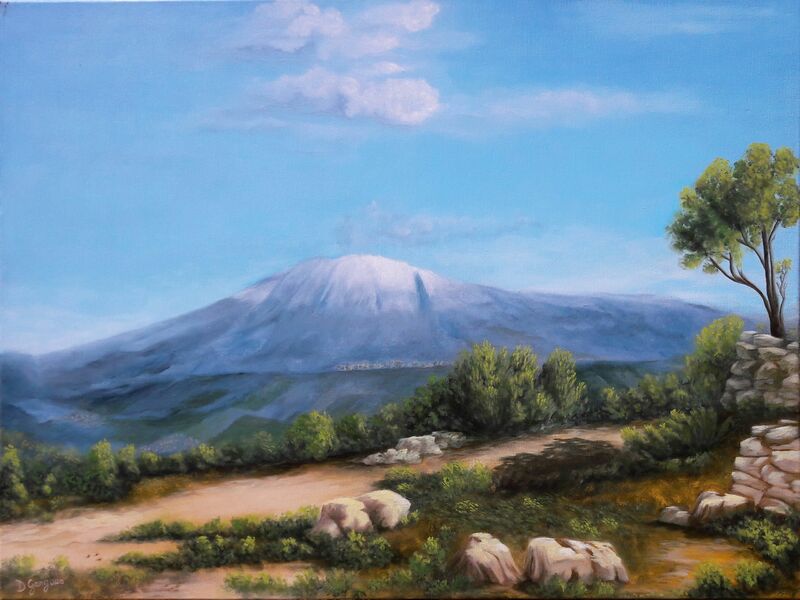l'Etna vista dai Nebrodi - a Paint by DANIELA GARGANO