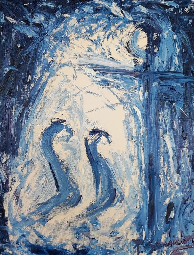 La Sainte Baume - a Paintings by SENSIDONI PATRICIA