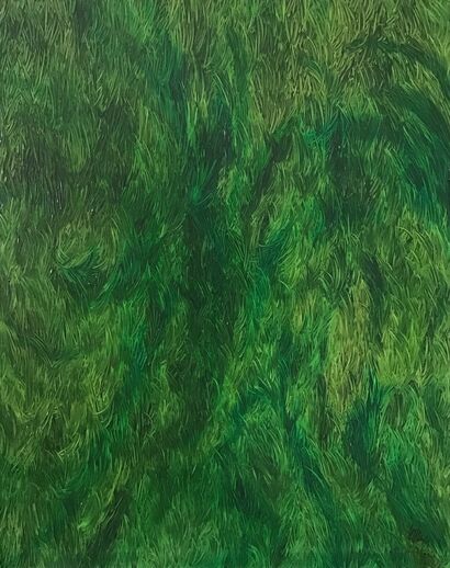 progressions in green 1a - A Paint Artwork by Weyn Karel