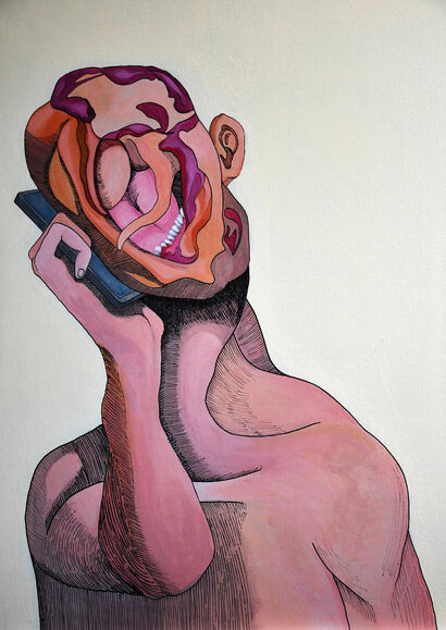 phone call - a Paint Artowrk by Andrea Lanfranchi