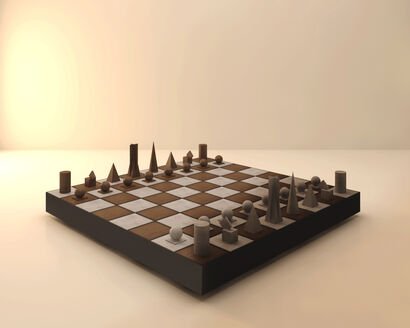 Platonic Chess - A Art Design Artwork by DANIELA BACA BELTRAN