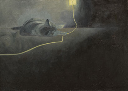 Cat Connected - a Paint Artowrk by Kentaro Tada