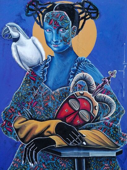 MO-N'DA, LA SOEUR JUMELLE - A Paint Artwork by Marcelin YAO