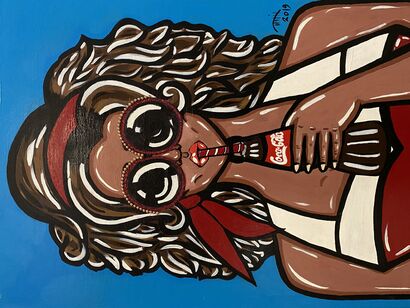 Cola Girl - A Paint Artwork by Tania Chehaibar