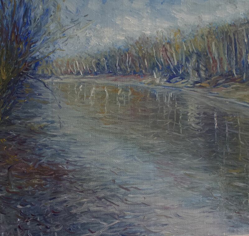 On the river Po - a Paint by Bogdan Bryl