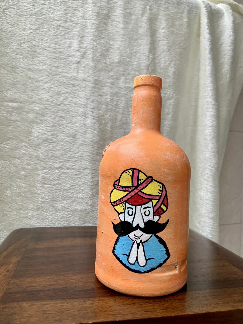 RAM RAM SA - HAND CRAFTED BOTTLE FOR HOME DECOR - a Paint by The Creative Momy The Creative Momy