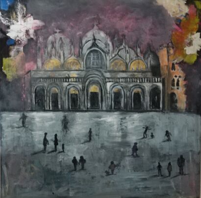 Piazza San Marco - a Paint Artowrk by Anneiise Ambrogio 