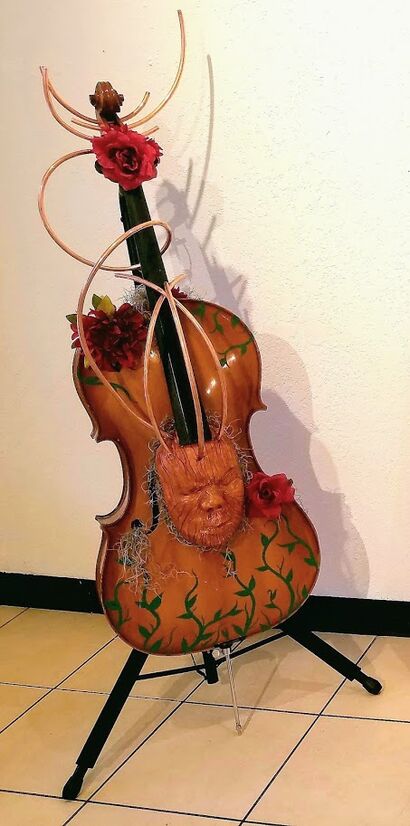 The Cellist's Muse  - A Sculpture & Installation Artwork by Jesus Marin