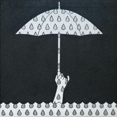 piove sempre sul bagnato - a Paint Artowrk by Gabriella Kuruvilla