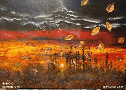 Burning earth - a Paint Artowrk by Nicole Hafenrichter
