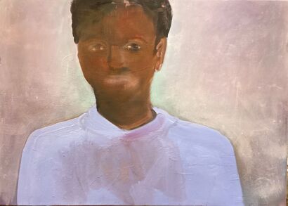 black student - a Paint Artowrk by marie helene fabra