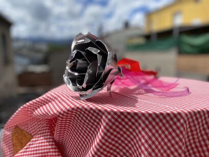 Metal rose - a Sculpture & Installation Artowrk by vitto morale