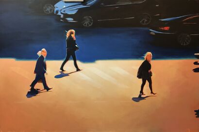 Paris Pedestrian Crossing  - A Paint Artwork by Cveto Vidovic
