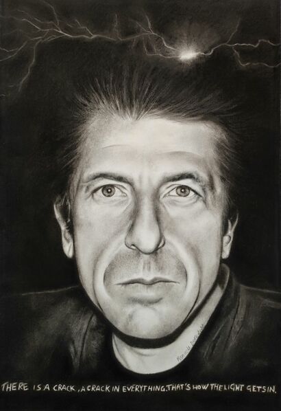 Leonard Cohen - a Paint Artowrk by MANUELA DORE