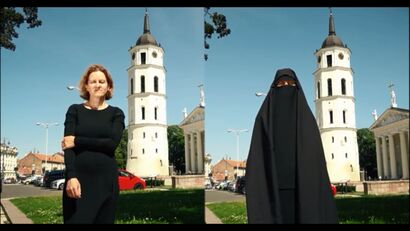 Partition. Niqab - A Video Art Artwork by Sigita Maslauskaité-Mažyliene