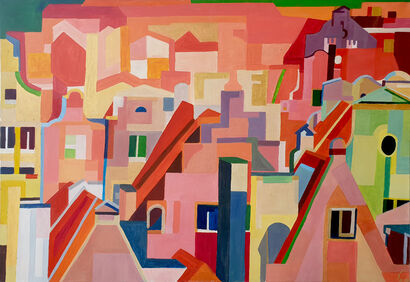 Sun city - A Paint Artwork by Klaudia Jarocka