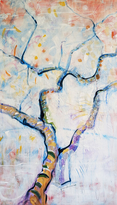 Olive groves, studio #2 - a Paint Artowrk by Biancodizinco art