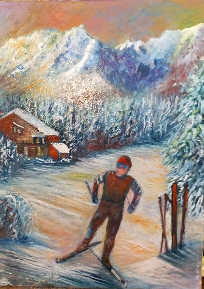 Primo giorno dell'anno in Val Comelico. - A Paint Artwork by Lidia Spadetto 