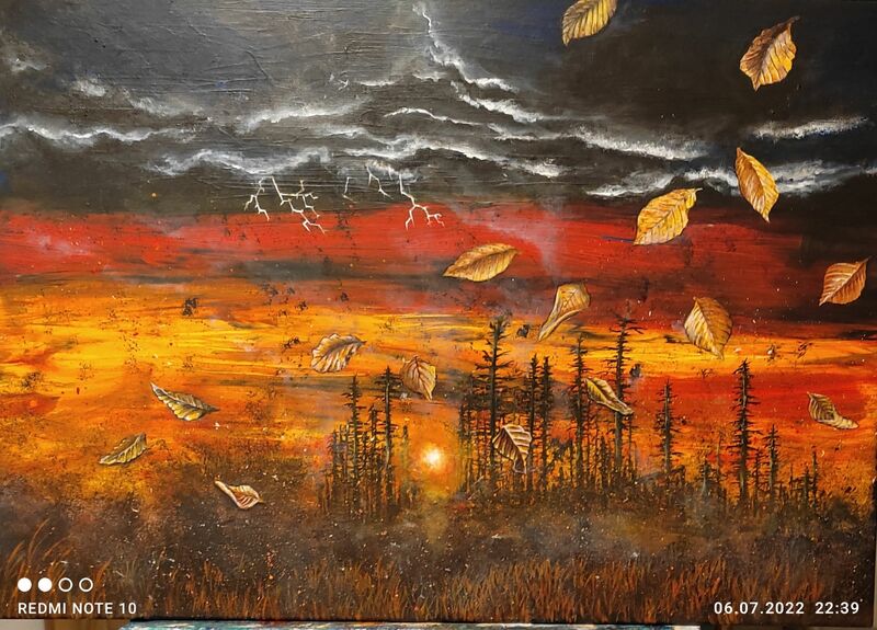 Burning earth - a Paint by Nicole Hafenrichter