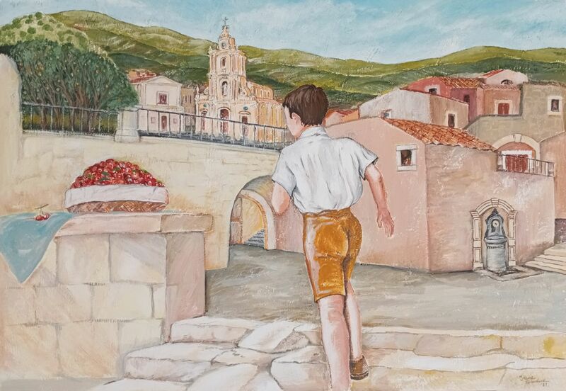 La scoperta di un borgo - a Paint by Irene Giudice