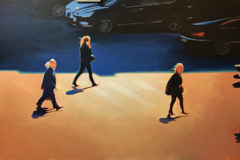 Paris Pedestrian Crossing  - a Paint by Cveto Vidovic
