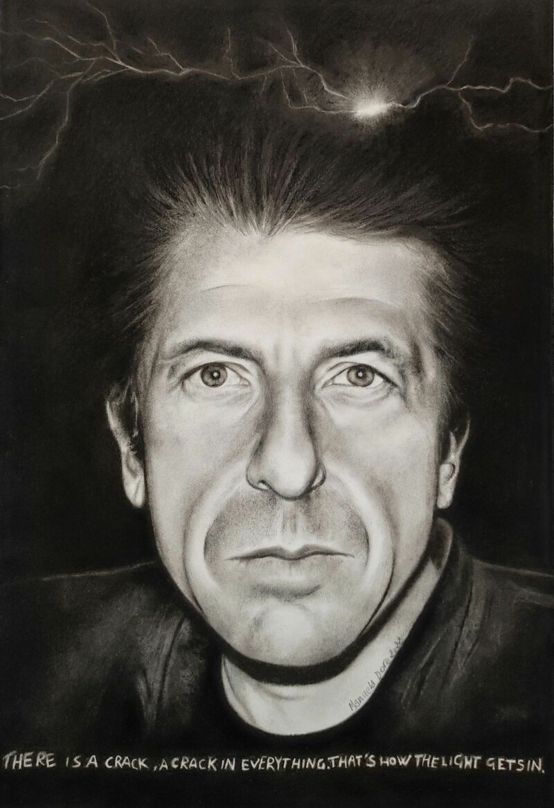Leonard Cohen - a Paint by MANUELA DORE