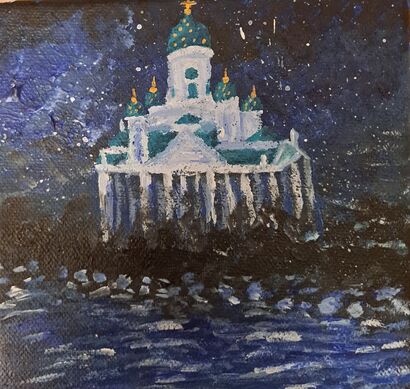 Whispers of the Helsinki Cathedral - a Paint Artowrk by Laura Ollila