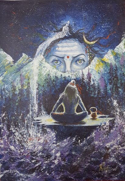 Ganga avtaran - A Paint Artwork by Kapil Bhargava