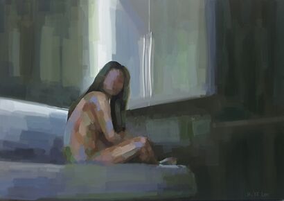 Unspoken series - Glimpse - a Paint Artowrk by Rebecca Yunjeong Lee 