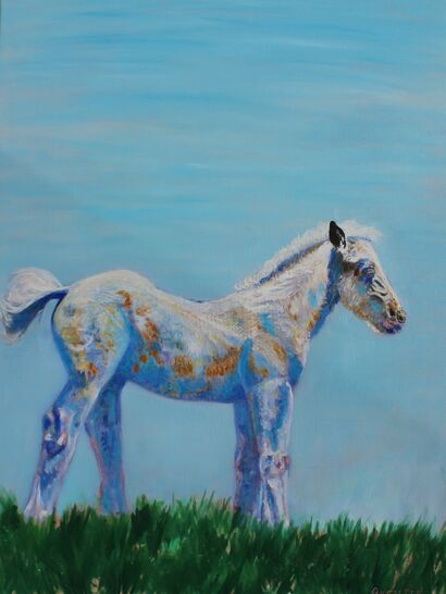 Wild Mustang Colt - A Paint Artwork by eleanor guerrero